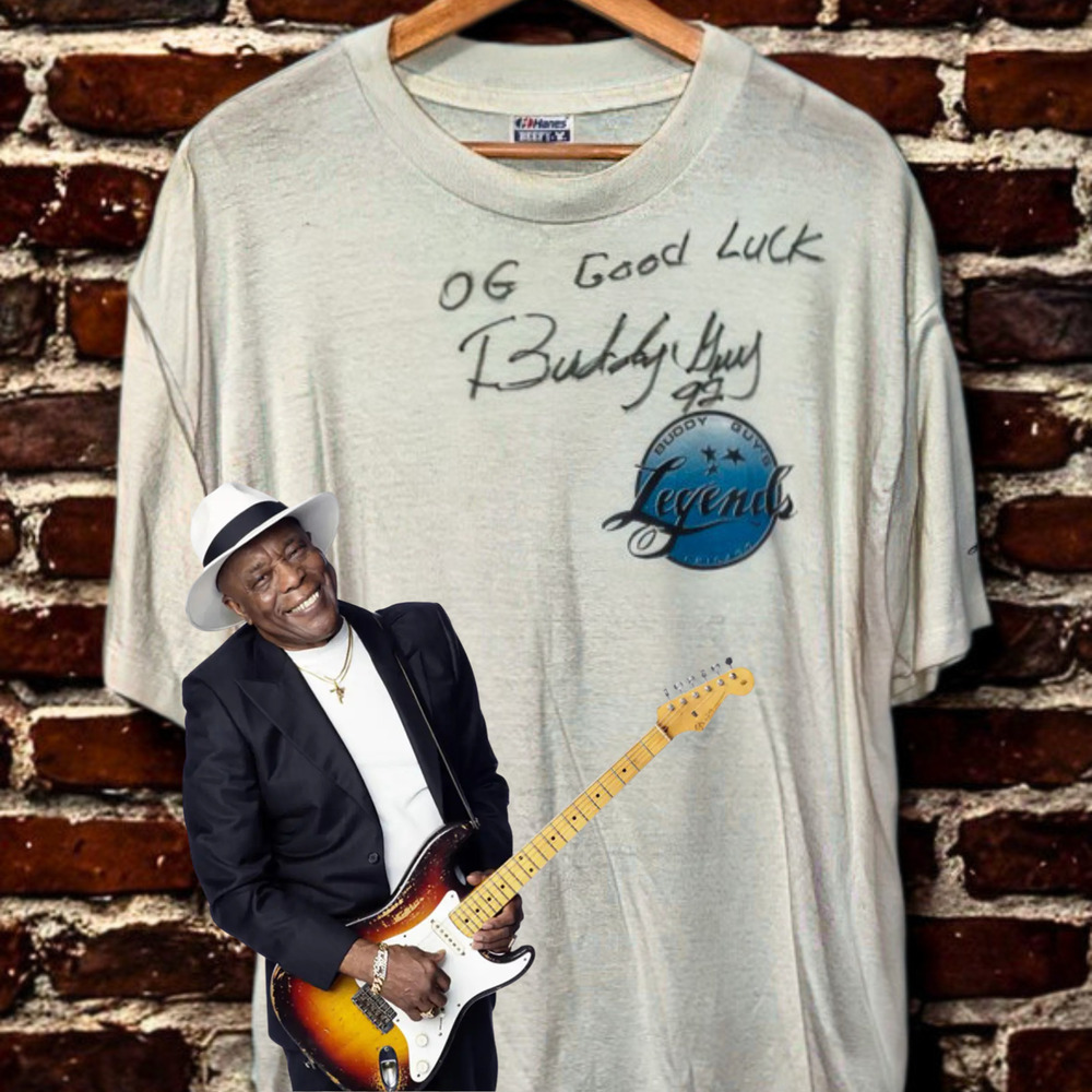 Buddy Guy Legends Chicago T Shirt XL Signed Autographed Blues USA Vintage 1992